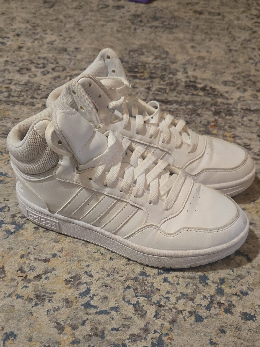 Adidas Hoops 3.0 Mid sneakers White High Top 6.5 Mens 7.5 Womens